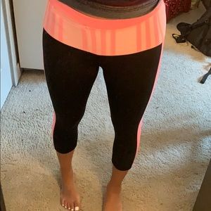 Lulu Lemon Black and Pink Leggings
